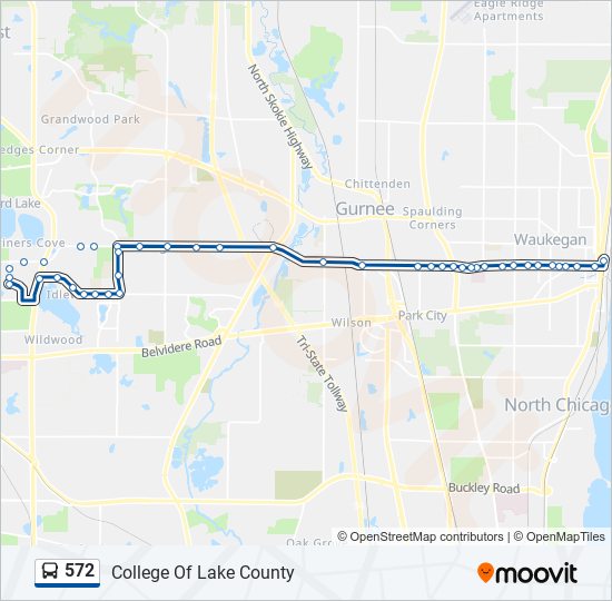 572 bus Line Map