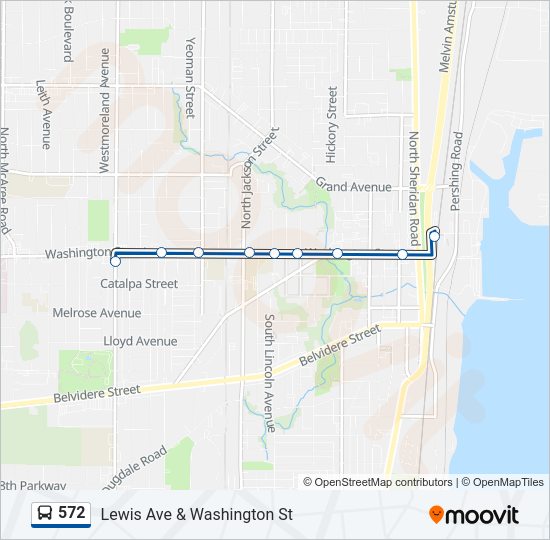 572 bus Line Map