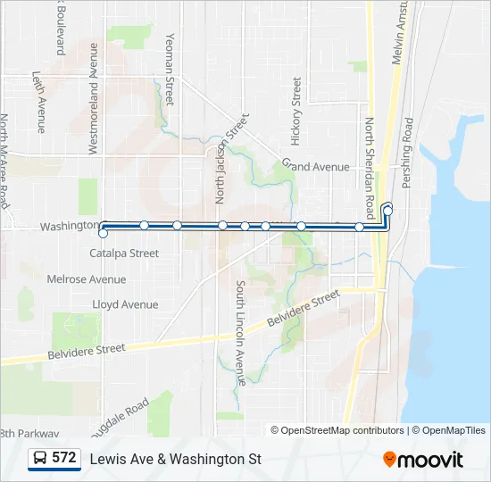 572 Bus Line Map