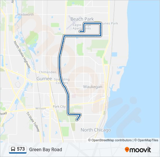 573 Bus Line Map