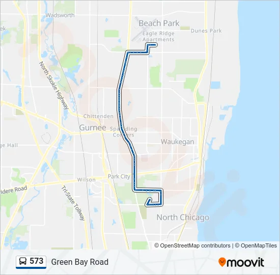 573 Bus Line Map
