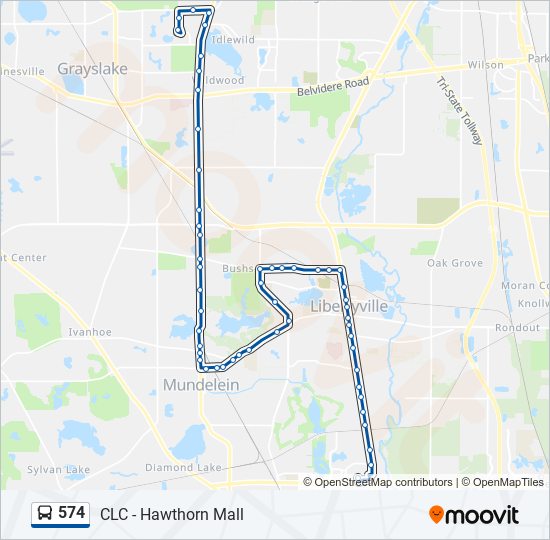 574 bus Line Map