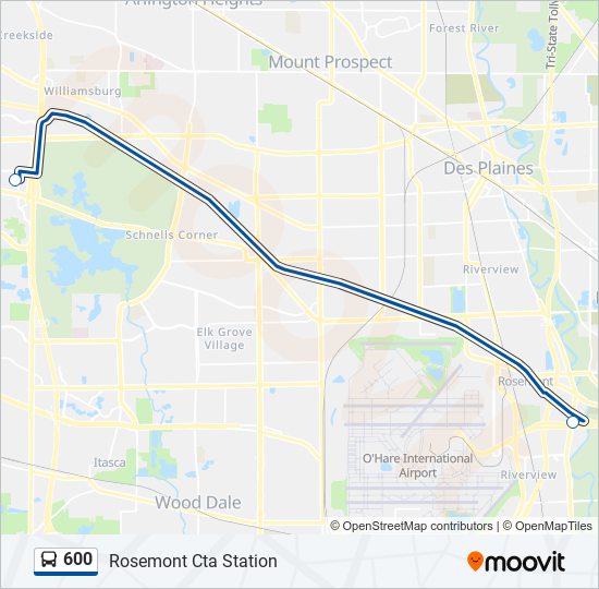 600 bus Line Map