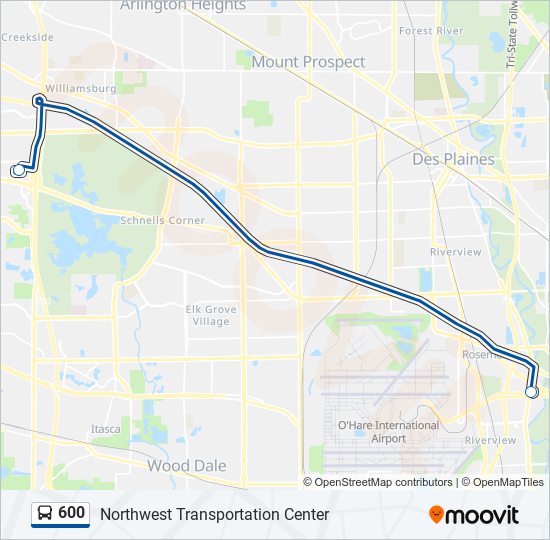 600 bus Line Map