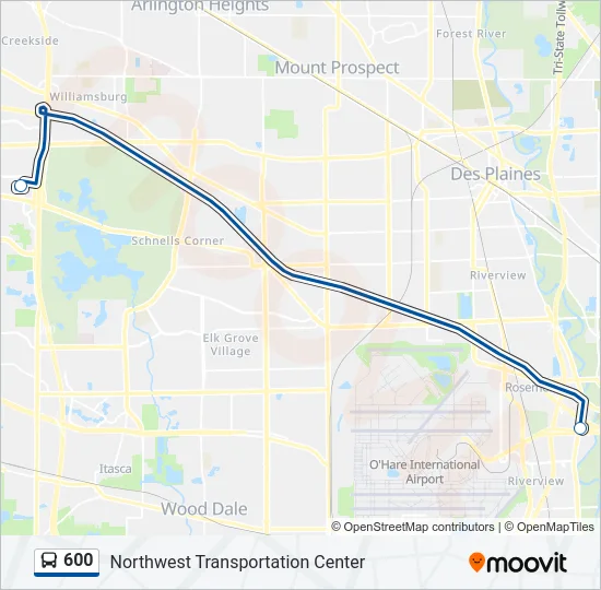 600 Bus Line Map