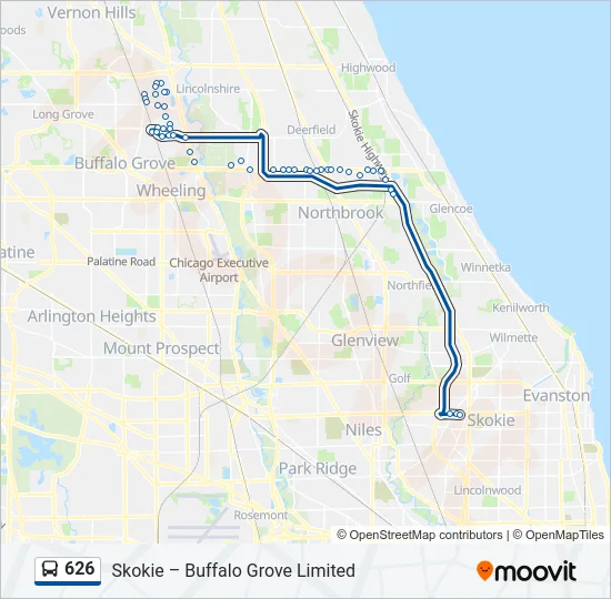 626 Bus Line Map