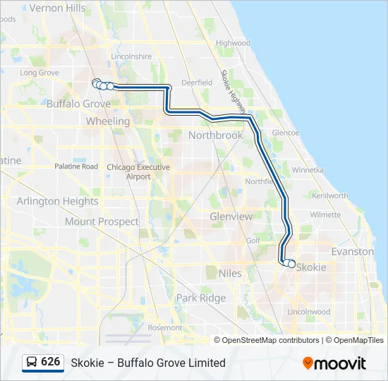 626 Bus Line Map
