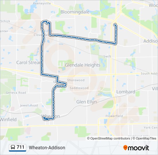 711 Bus Line Map