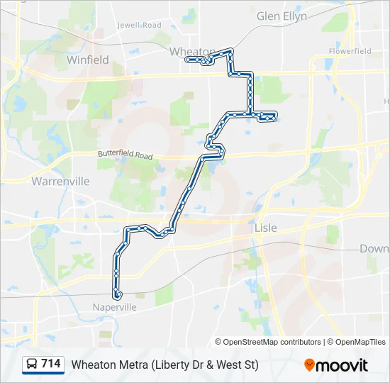 714 Bus Line Map