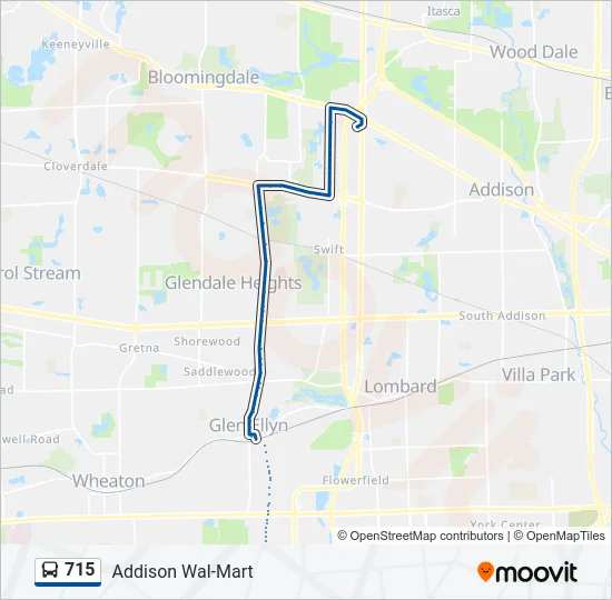 715 Bus Line Map