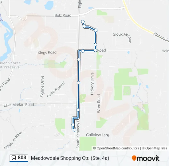 803 Bus Line Map