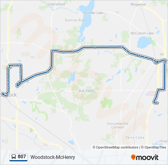 807 bus Line Map