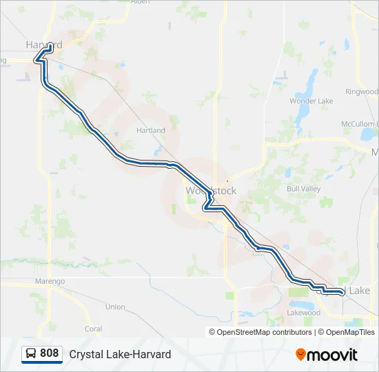 808 Bus Line Map