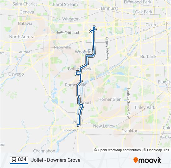 834 Bus Line Map