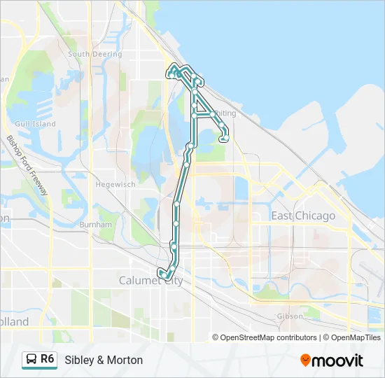 R6 Bus Line Map