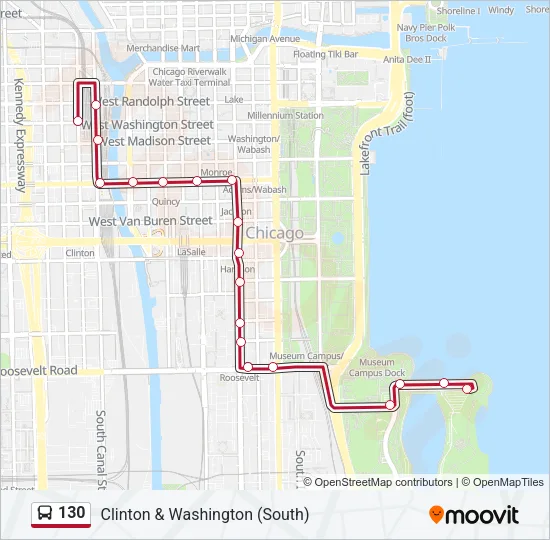 130 Bus Line Map