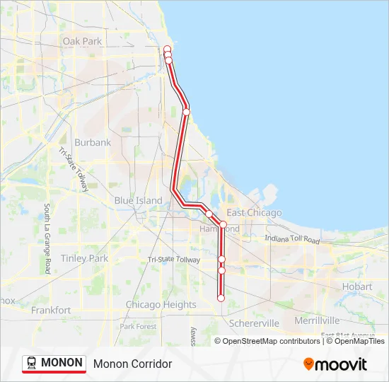 Monon Line Map MONON Route: Schedules, Stops & Maps - Munster Dyer Station (Updated)
