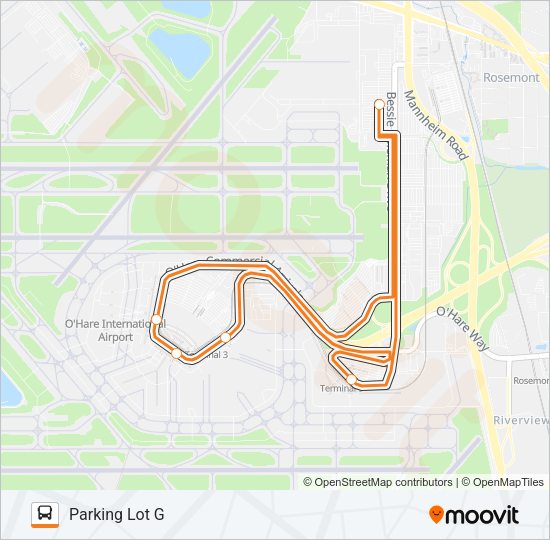 PARKING G Bus Line Map