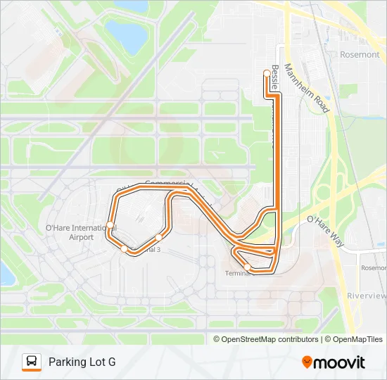 PARKING G Bus Line Map