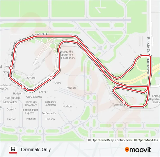 TERMINALS ONLY Bus Line Map
