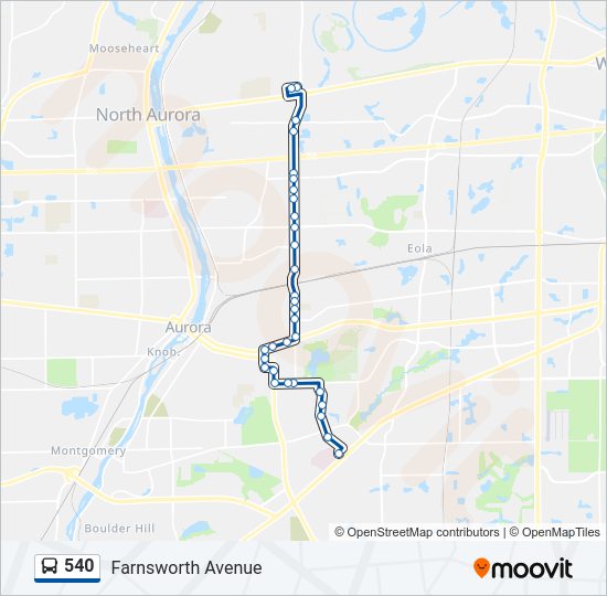 540 bus Line Map