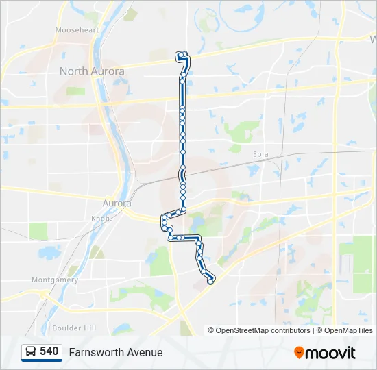 540 Bus Line Map
