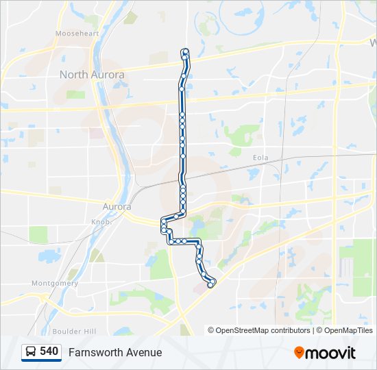 540 Bus Line Map