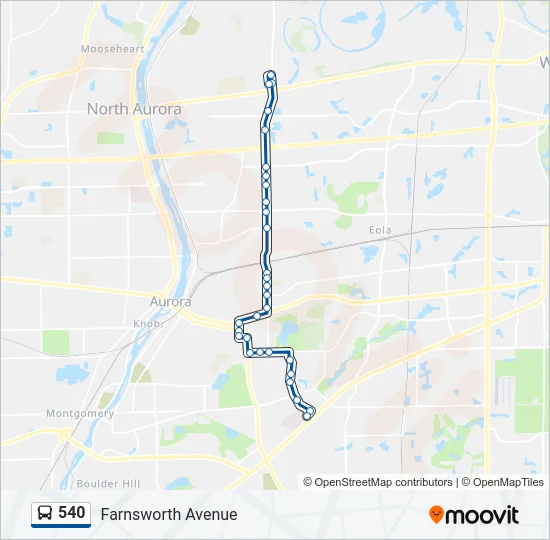 540 Bus Line Map