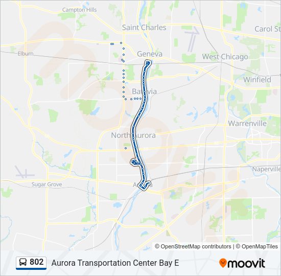 802 Bus Line Map