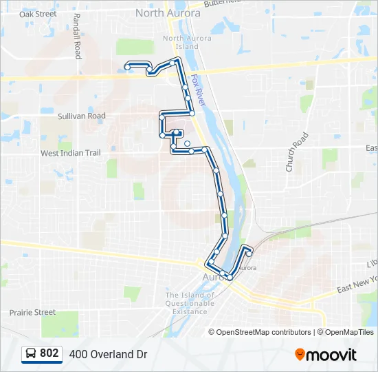 802 Bus Line Map