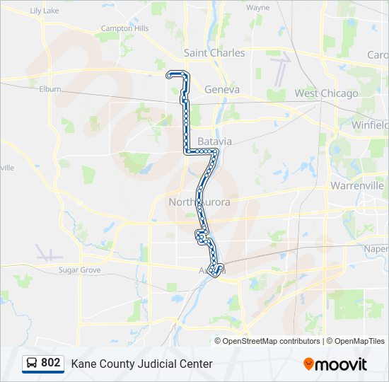 802 bus Line Map