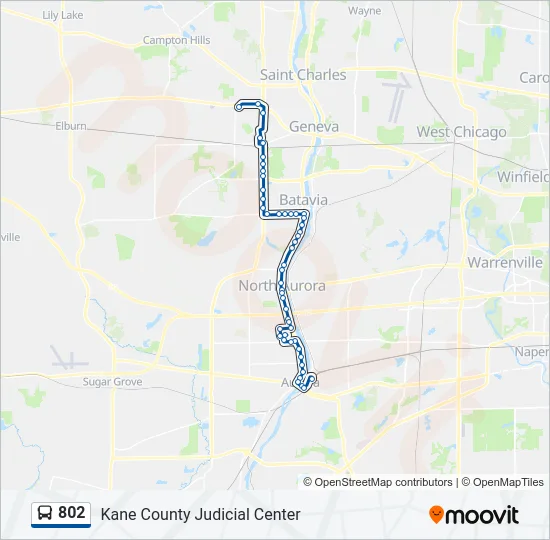 802 Bus Line Map