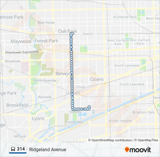 314 Bus Line Map