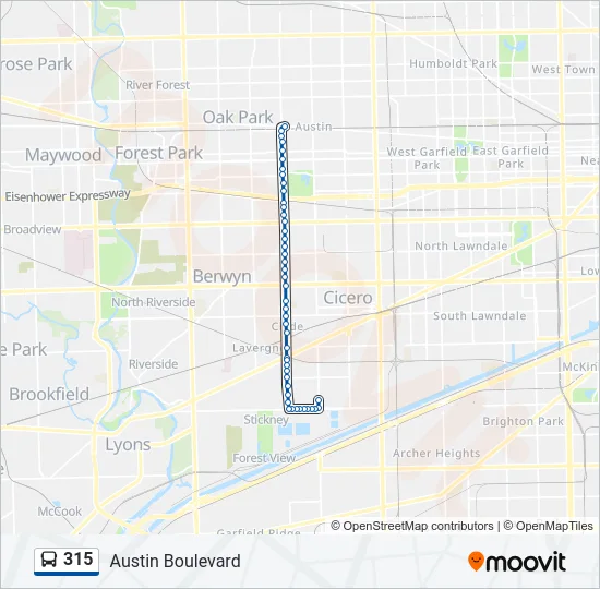 315 Bus Line Map