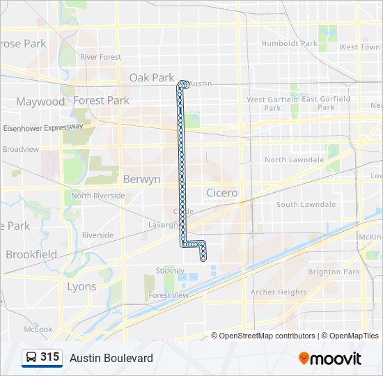 315 Bus Line Map