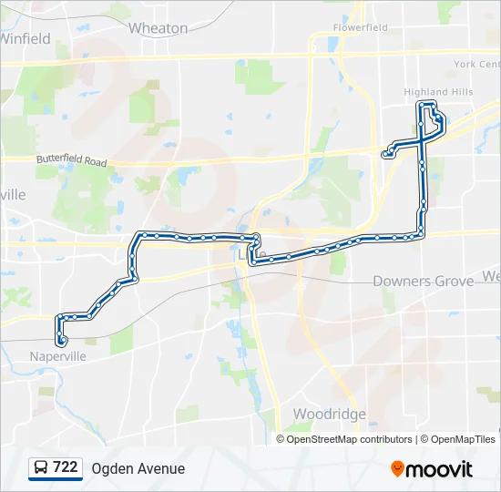 722 Bus Line Map