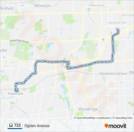 722 Bus Line Map