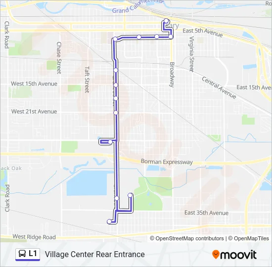 L1 Bus Line Map