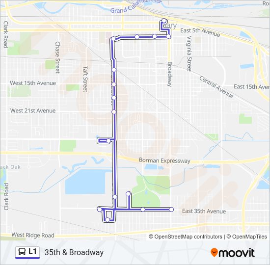 L1 bus Line Map