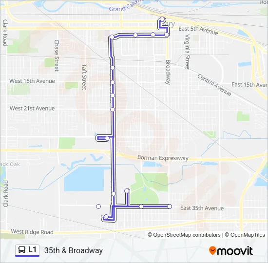 L1 Bus Line Map