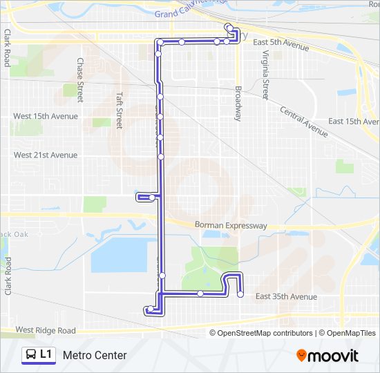 L1 Bus Line Map