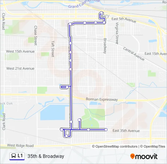 L1 Bus Line Map