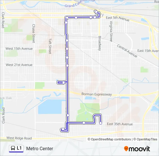 L1 Bus Line Map