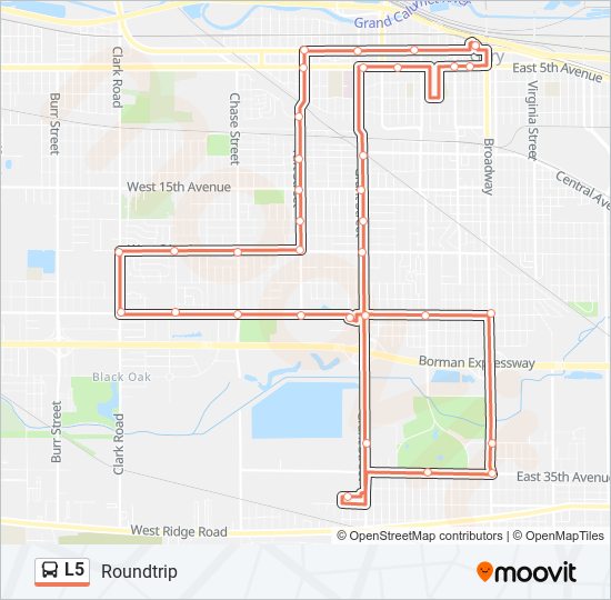 L5 Bus Line Map