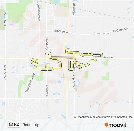 Mapa de R2 de autobús