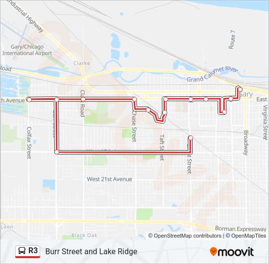 R3 Bus Line Map
