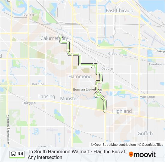 R4 Bus Line Map