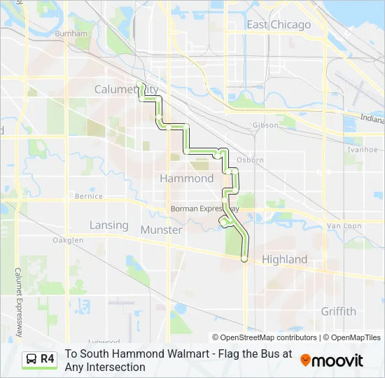 R4 Bus Line Map