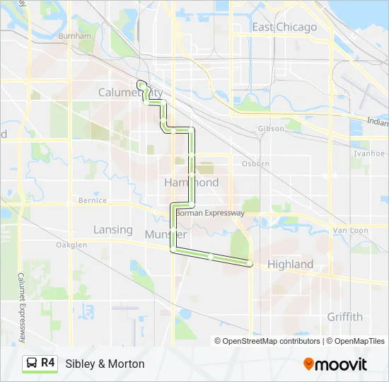 R4 Bus Line Map