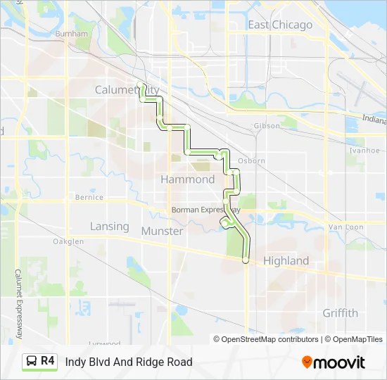 R4 Bus Line Map